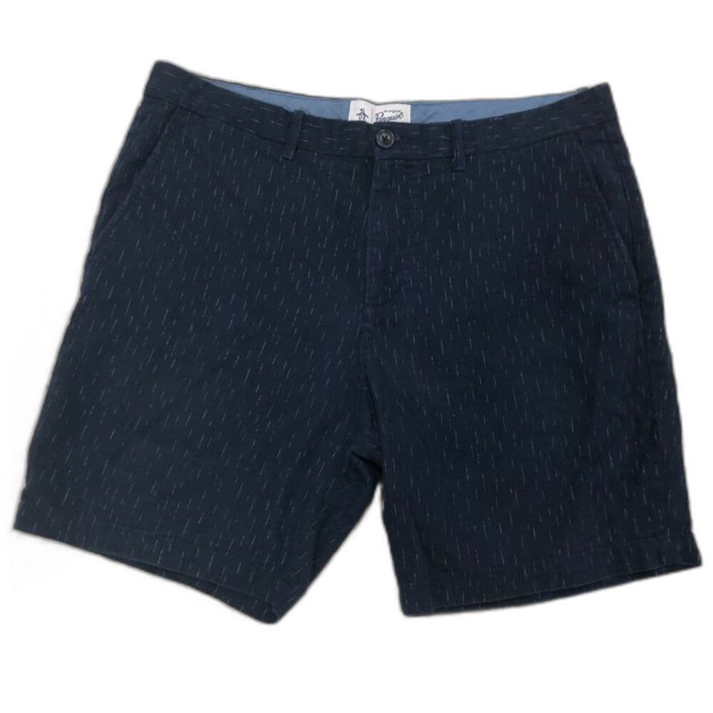Men's Original Penguin Navy Blue 100% Cotton Shorts - 34" Waist